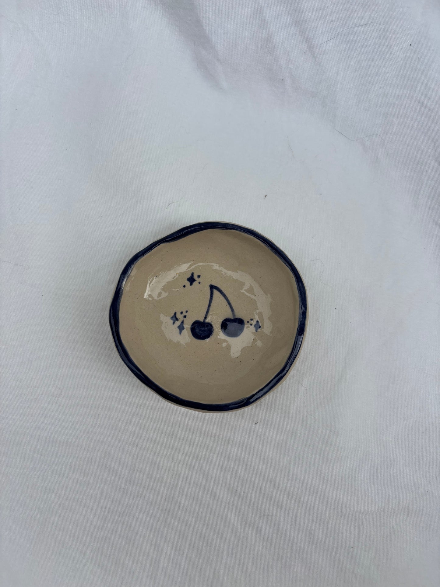 Blue Cherry Trinket Dish - Mini