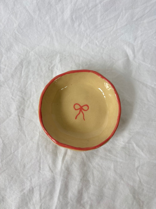 Pink Bow Trinket Dish