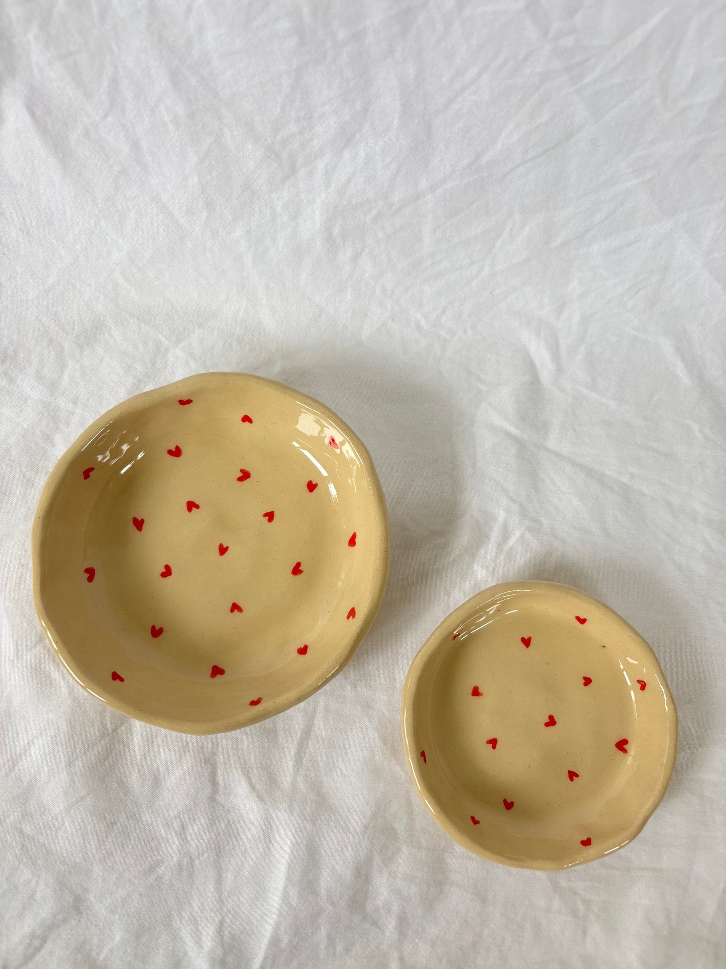 Red Sweetheart Trinket Dish - Large