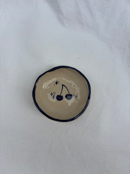 Blue Cherry Trinket Dish - Mini